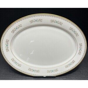 Vtg Lenox Oxford Bone China Hampshire 13" Oval Serving Platter Made in USA MCM